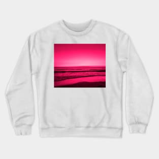 Pink Ocean Waves Crewneck Sweatshirt